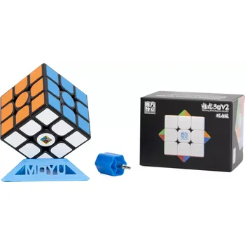Hlavolam Kostka 3x3x3 MoYu Meilong V2 M Černá s nálepkami