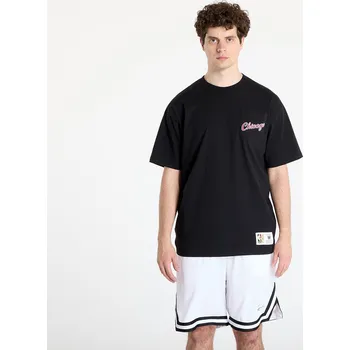 Pánské tričko Tričko Mitchell & Ness NBA Vintage Logo Bulls Double Hit Shortsleeve Pocket Tee Black L