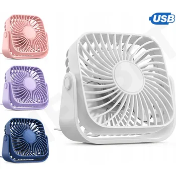 Domácí ventilátor PŘENOSNÝ STOLNÍ VENTILÁTOR TICHÝ VENTILÁTOR USB 360° 3 RYCHLOSTNÍ STUPNĚ SILNÝ!