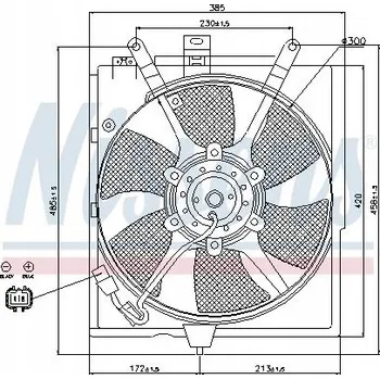 Ventilátor topení a klimatizace [85299] Ventilátor chladiče VOLVO S40 I, V40 1.9