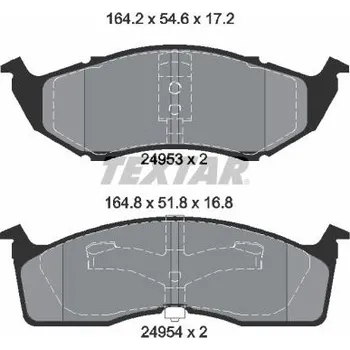 Brzdová destička Sada brzdových destiček, kotoučová brzda TEXTAR 2495301