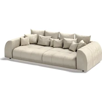 Pohovka Krémová manšestrová pohovka 310 cm Vanessa – Ropez ID_1769164