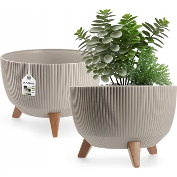 Květináč Květináč plast béžový Kadax 29 cm x 29 cm x 22,7 cm