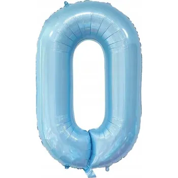 Balónek Fóliový balónek ČÍSLICE 0 MODRÝ VELKÝ 100 cm na heliové narozeniny