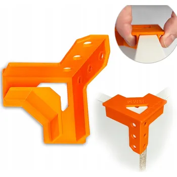 Nábytkové kování Stolářská úchytka 1xL 3 otvory pro BLUM k montážní desce 18mm úhlová