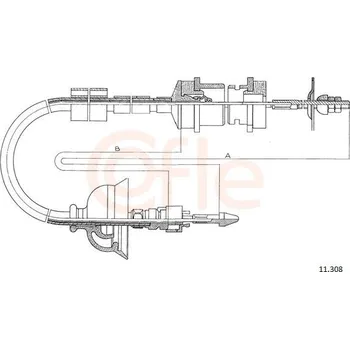 Spojkové lanko Tažné lanko, ovládání spojky COFLE 11.308
