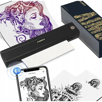 Tiskárna Přenosná tiskárna A4 M08E-WS 203DPI pro tetování, Bluetooth termální kopírka