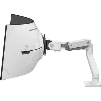 Držák monitoru ERGOTRON HX Desk Monitor Arm with VHD Pivot, stolní rameno pro hluboce zakřivené monitory (1000R), bílé 45-693-216