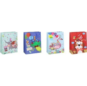 Dárková taška Dárková taška L 26×32×10 cm – Veselá zvířátka