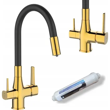 Vodovodní baterie Kuchyňská stojánková baterie Invena Glamour černá