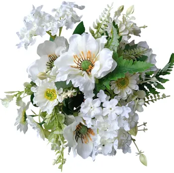 umělá květina Umělá kytice Heřmánek, mák 42 cm, více barev Barva: Bílá LIU484