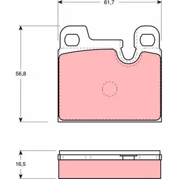 Brzdová destička Sada brzdových destiček, kotoučová brzda TRW GDB258