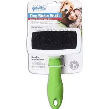Péče o srst a drápky PAWISE Jemný kartáč S - 9x5cm zelená