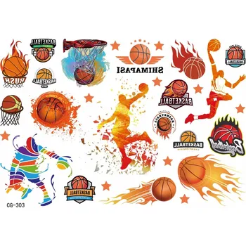 Odstranitelné tetování Smyvatelné tetování pro děti Míč BASKETBAL Gól Dočasné tetování