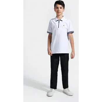 Pánské tričko Polo tričko pro chlapce, velikost 104, bílé. Elegantní tričko Coccodrillo WC4