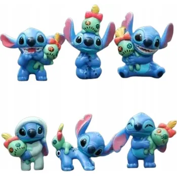 Figurka Figurky Lilo a Stitch 6 kusů Dekorace Na Dort / Zdobení Dortu
