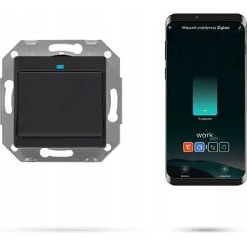 vypínač Jednoduchý vypínač Tuya Zigbee Série Frame, 1 tlačítko, černý