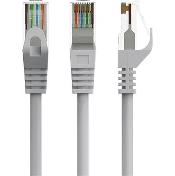 Síťový kabel Gembird UTP Cat6 Patch kabel, šedý, 0,5m PP6U-0.5M