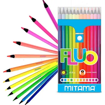 Pastelka MITAMA FLUO kulaté 3.3 mm, 12 ks