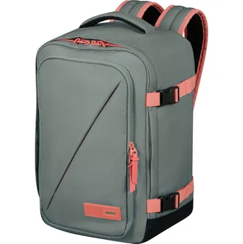 American Tourister TAKE2CABIN Batoh S 40cm Šedý Sage/Coral 24L