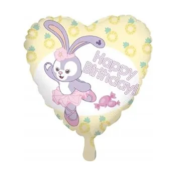 Balónek Fóliový balónek Králíček Baletka - Narozeninová dekorace 45 CM NA HELIUM