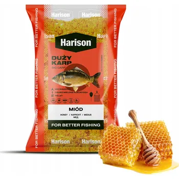 Návnadová surovina HARISON návnada na ryby KAPR MED 1kg mix hrubá frakce kapr amur