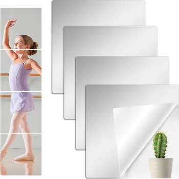 Zrcadlo SAMOLEPKY NÁSTĚNNÉ SAMOLEPKY S DIAMANTY ZRCADLO 30X30CM AKRYLOVÉ 3D