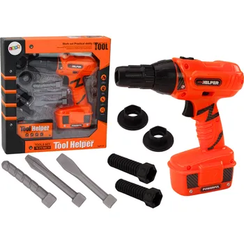 Hračka pro nejmenší Mamido Dětská vrtačka s vrtáky oranžová