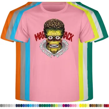 Pánská móda panske-levne-bavlnene-tricko-digi-potisk-Mars-utoci Barva: Pink neo - pastelově růžová, velikost: XXL