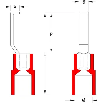 Kabelové oko Weidmüller 1233340000 závěsné kabelové oko 0.5 mm² 1.5 mm² částečná izolace červená 100 ks