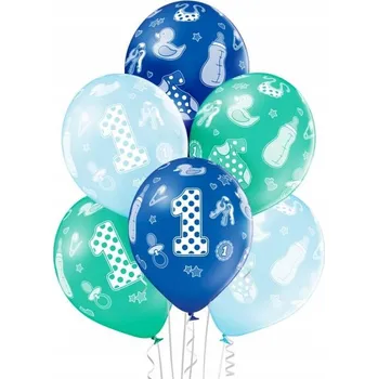 Balónek BALÓNKY na Ráček chlapce Narozeniny modré 6 Ks