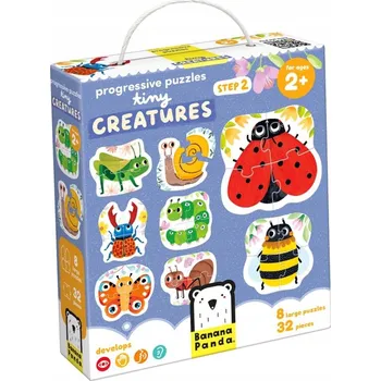 Puzzle CzuCzu Puzzle Broučci Čtyřčata Skládanka 8 Hmyzů 4 Dílné 2+