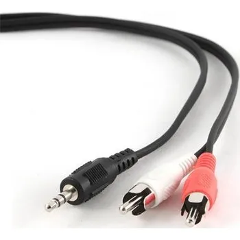 Audio kabel Gembird 3,5 mm stereo na RCA zástrčku, 5 m CCA-458-5M