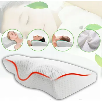 Polštář ORTOPEDICKÝ POLŠTÁŘ PRO SPANÍ NA BOKU A BŘICHU POLŠTÁŘ PAMĚŤOVÁ PĚNA MOTÝL