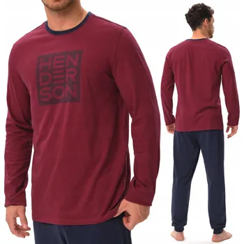 Pánské pyžamo Pánské pyžamo 100% BAVLNA s dlouhým rukávem HENDERSON JARVIS - L