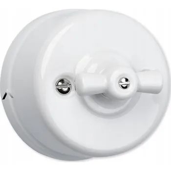 vypínač Jednopólový schodišťový vypínač Klasik Alkri-Light bílý Antica T01A white