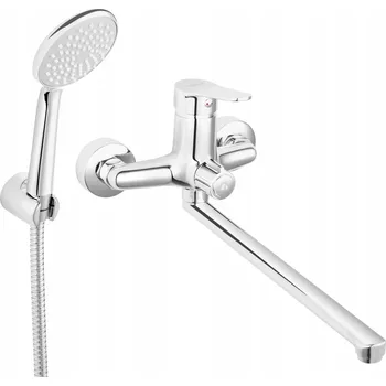 Vodovodní baterie Jednopáková nástěnná vanová a sprchová baterie Ferro ISSO, stříbrná