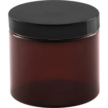 Dóza na potraviny PET dóza/sklenice s těsnicím víčkem, objem 200 Ml, hnědá/černá