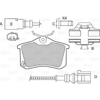 Brzdová destička VALEO Brzdové destičky 598674