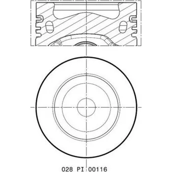 Píst motoru Píst MAHLE 028 PI 00116 000