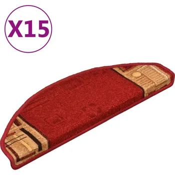 Nášlap na schod vidaXL Marketos Samolepící nášlapy na schody 15 ks červené 65 x 21 x 4 cm