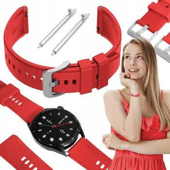 Řemínek na hodinky Řemínek ChronSmarta pro Garmin 22mm červený