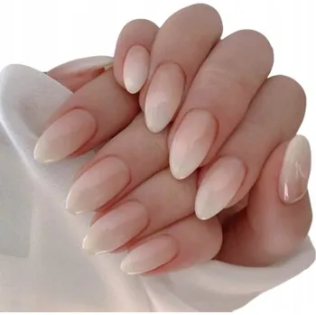 Umělé nehty Umělé nehty Tipy Mandle Ombre Bílé Růžové Almond Samolepicí
