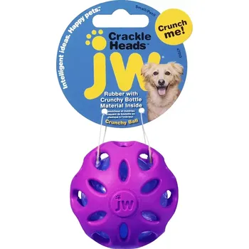 Hračka pro psa JW Pet JW MÍČEK CRACKLE HEADS - Small 5,5 cm fialová