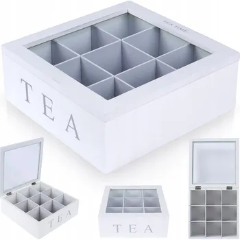 Dóza na potraviny Zásobník NA ČAJ krabička organizér na čajové sáčky velký