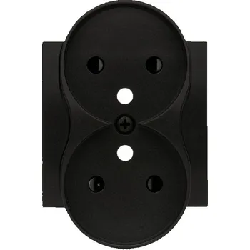 Elektrická zásuvka Elektrická Zásuvka Kontakt-simon černá