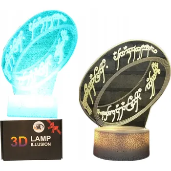 Lampička 3D LED Lampa USB Prsten Pán Prstenů DÁLKOVÝ OVLADAČ
