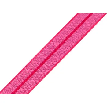 Textilie Lemovací pruženka půlená šíře 18 mm návin 25 METRŮ - 20 pink - neon
