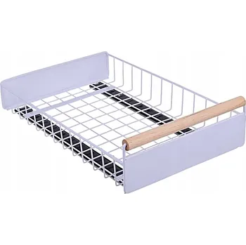 Úložný box Koš Šuplík do skříňky, kuchyňský organizér, bílý, 38x24x9 cm