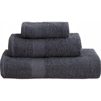 OSUŠKA S PÁSKEM BAVLNA 100% MĚKKÁ SAVÁ 50x100 GRAFIT BARVA